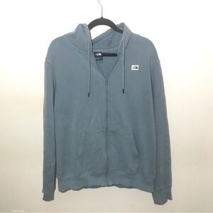 The North Face Full Zip Hoodie Mens M Blue Drawstring kangaroo pocket sw…